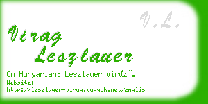 virag leszlauer business card